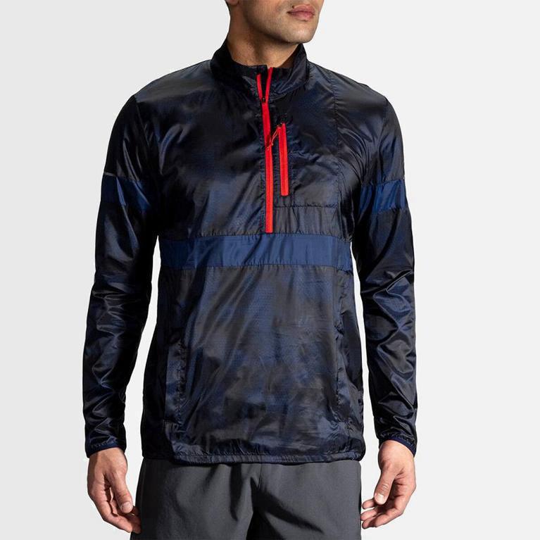 Brooks Lsd Pullover Mens Running Jackets Ireland Grey (RQEG-04675)